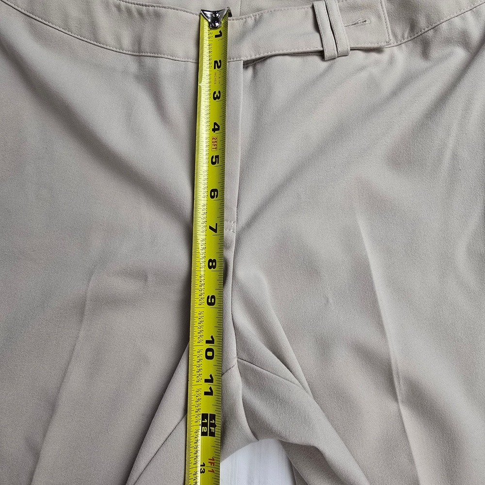 Worthington Stretch Dress Pants Womens 10T Tall Beige Tan Straight Leg Trousers - Picture 11 of 13